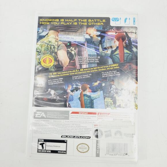 GI Joe The Rise of Cobra Nintendo Wii 2009 Video Game w/ User Manual TESTED - Picture 2 of 4